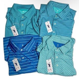 NWT Fairway & Greene Lot of 4 Golf Polos New Made in USA, Size Medium